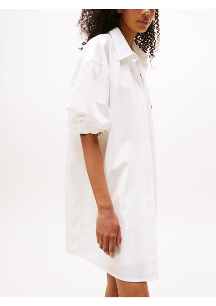 Th DW0DW21122 Tjw Ovs Mını Shırt Ext Kadın Elbise fırsatları