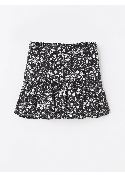 Lcw Kids Siyah Beli Lastikli Kız Çocuk Şort Etek