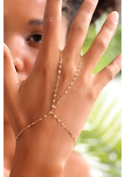 14 Ayar Altın Orta Kalın Aynalı Zincirli Şahmeran