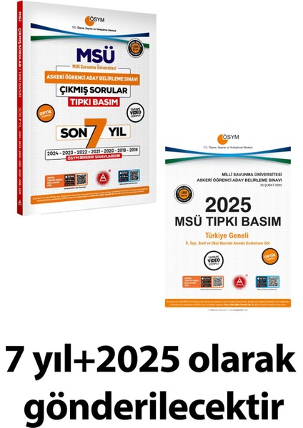 Son 8 Yıl Msü Çıkmış Sorular-Tıpkı Basım-Bire Bir Ösym-Tamamı Video Çözümlü fiyatları