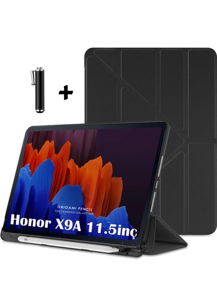 Honor Pad X9A 11.5inç Kılıf Kalem Bölmeli Katlanabilir Standlı Koruyucu Yumuşak Silikon Akıllı Kapak + Dokunmatik Kalem 2li Set - 8gb 256GB Wi-Fi