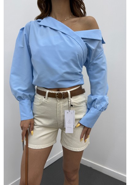 Samira Ekru Yüksel Bel Kot Şort fiyatları