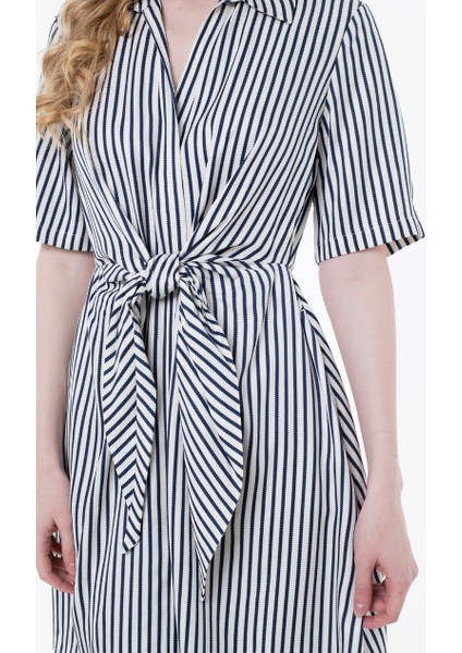 Th WW0WW45820 Vıs Twıll S/s Knot Kadın Elbise modelleri