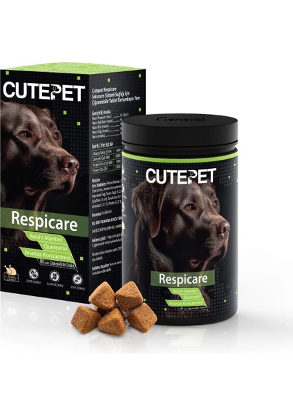 Respicare Köpek Solunum Sistemi Sağlığı Için Ödül Maması Formunda Çiğnenebilir Tablet modelleri