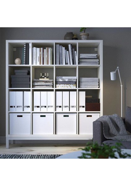 Kallax Raf Ünitesi Beyaz 147 x 164 cm Açık 16 Bölmeli Depolamalı Duvara Monte fırsatları