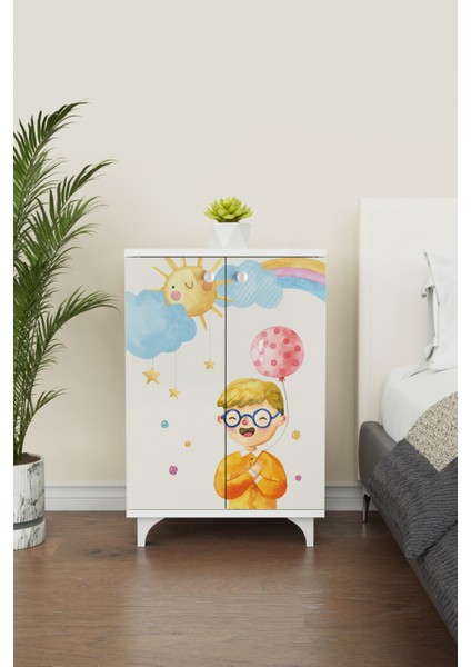 Sunny Day 2 Raflı Çok Amaçlı Dolap Çocuk Odası Dolabı modelleri