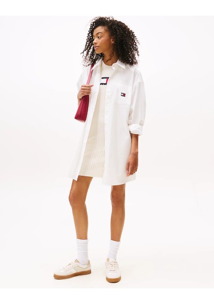 Th DW0DW21122 Tjw Ovs Mını Shırt Ext Kadın Elbise fiyatları