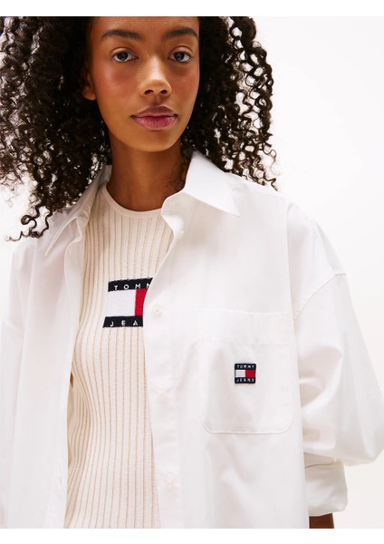 Th DW0DW21122 Tjw Ovs Mını Shırt Ext Kadın Elbise modelleri