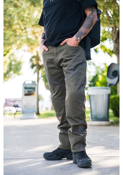 Yazlık Fileli Olive Cordura Motosiklet Pantolonu fiyatları