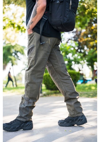 Yazlık Fileli Olive Cordura Motosiklet Pantolonu modelleri