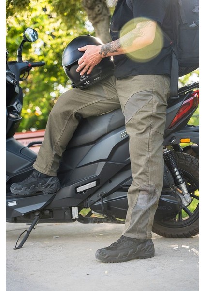 Yazlık Fileli Olive Cordura Motosiklet Pantolonu fırsatları