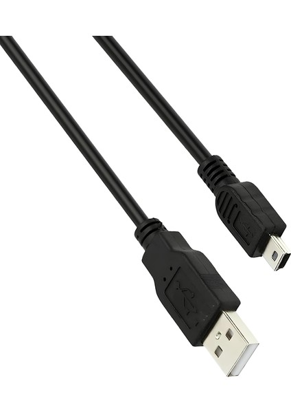 Mini USB 5‑pin Kablo 🔌 Usb‑a To Mini‑b 5‑pin 1.5 m Siyah Data Şarj Kablosu indirimleri