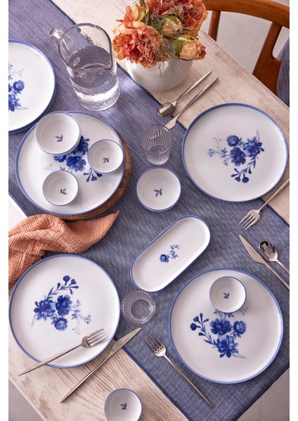 Moderna Blue Dawn 14 Parça 6 Kişilik Kahvaltı Takımı