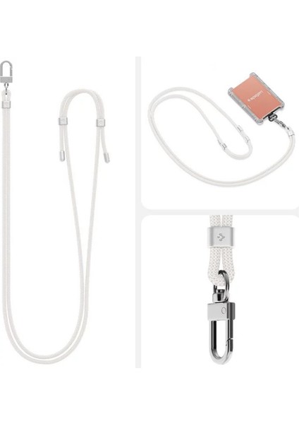 Cross Body Strap v2 Boyun Askı ipi ConTag Tutucu Aparat / IP Soketli Kılıflar ile Uyumlu Pearl White - AFA08368 indirimleri