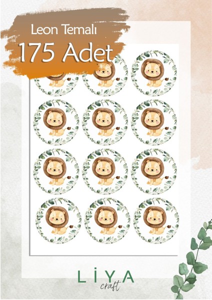 Aslan Sticker Set 3 cm 175 Adet