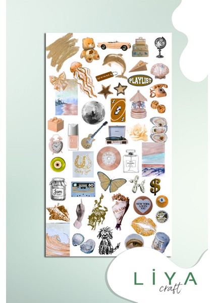 Orange Turuncu Temalı Sticker Planner Ajanda Bullet Journal Için Uygun Set