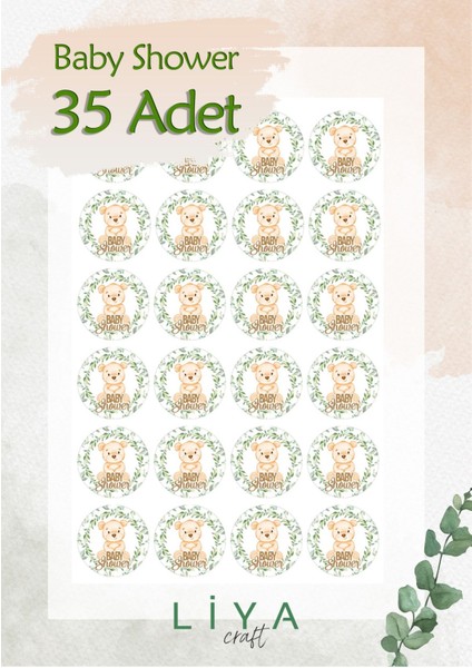 Baby Shower Sticker Set 35ADET 3 cm