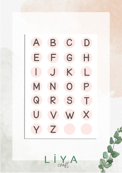 Beş Renk Alfabe Sticker Set fiyatları