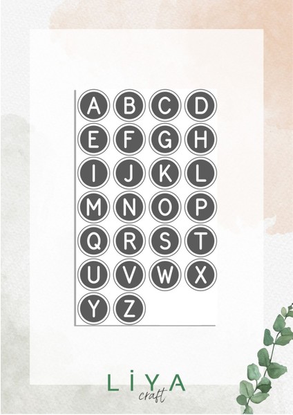 Beş Renk Alfabe Sticker Set modelleri