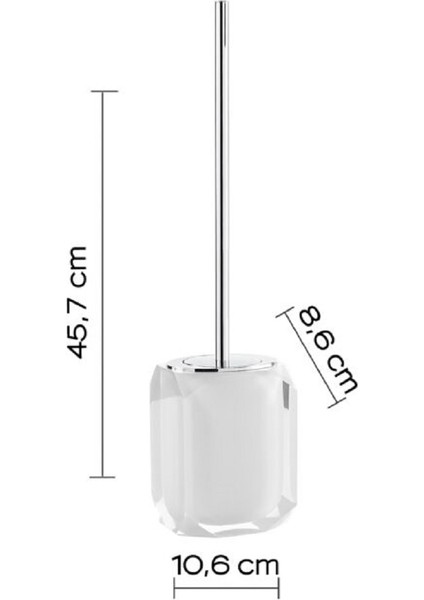 Chanelle Tuvalet Fırçalık, Yerden - Beyaz fiyatları