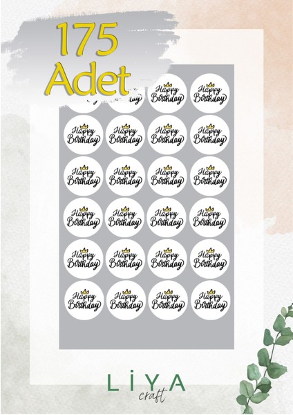 Happy Birthday Iyi Ki Doğdun Sticker 175 Adet 3 cm