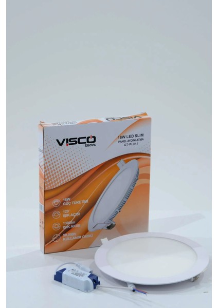 Visco 18W LED Slim Panel IP20 Günışığı 3000K (Ölçüleraçıklamada)