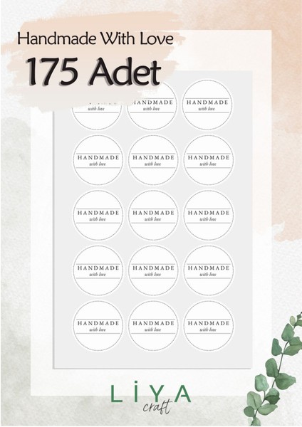 Hand Made Sticker Set 3 cm 175 Adet