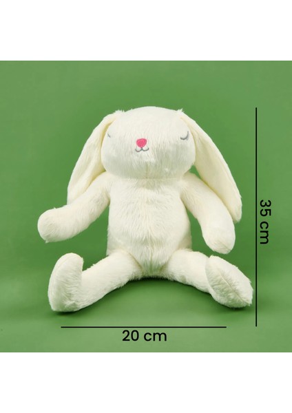 Soft Uyuyan Tavşan Figürlü Yastık - Beyaz - 20x35 cm indirimleri