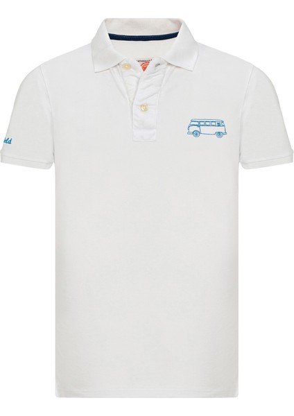 Post Erkek Beyaz Polo Tişört