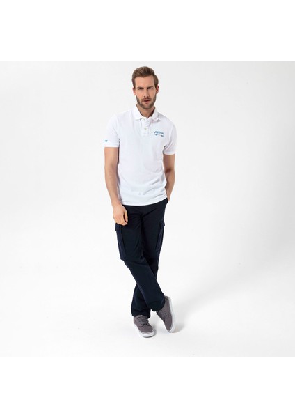 Post Erkek Beyaz Polo Tişört