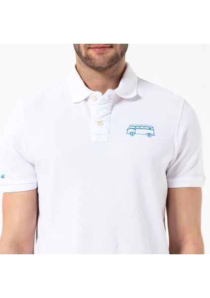 Post Erkek Beyaz Polo Tişört