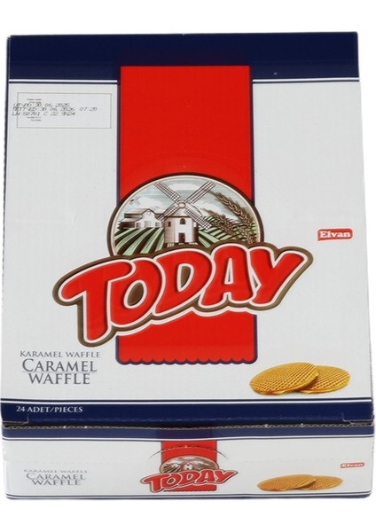 Today Caramel Waffle 22 gr 24 Adet (1 Kutu)