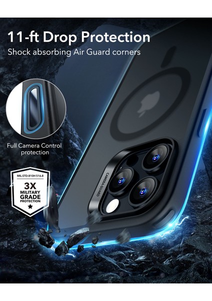 Iphone 16 Pro Max Halolock Magsafe Classic Hybrid Silikon Kılıf - Kamera Kontrol Buton