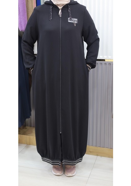 Kapşonlu Kolları Taşlı