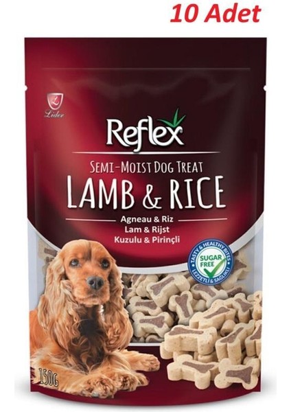 Kuzu Etli ve Pirinçli Küçük Irk Köpek Ödülü 150 Gr*10 Adet