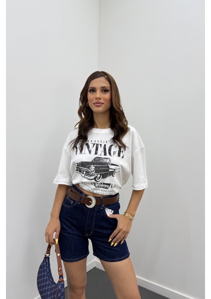 Vintage Araba Baskılı Tshirt modelleri