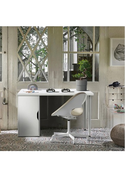 Alex Çalışma Masası Sabit Beyaz 120 x 60 cm Ayarlanabilir Raf Hafif Taşınabilir