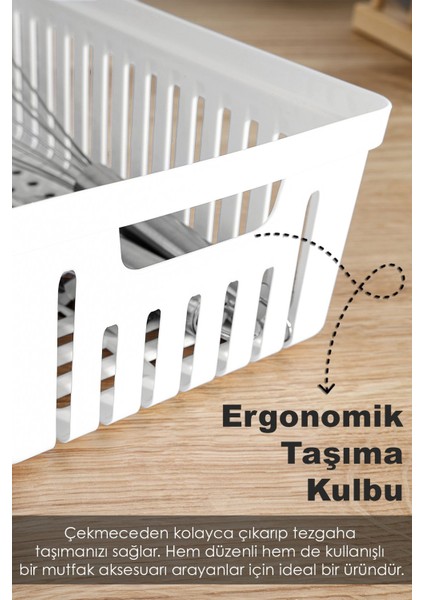 Altı Parçalı Modüler Mutfak Organizer Seti Beyaz fiyatları