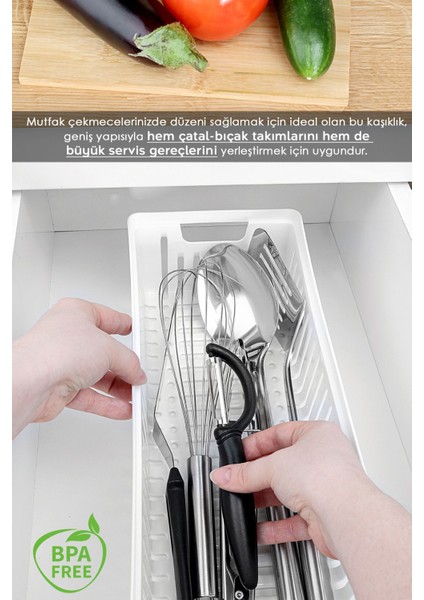 Altı Parçalı Modüler Mutfak Organizer Seti Beyaz fırsatları