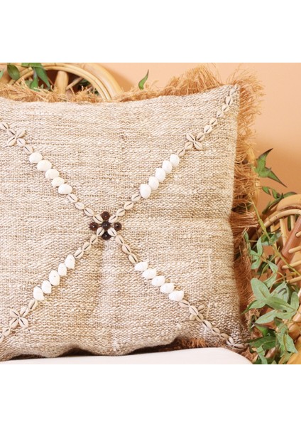 MYLAMP Bohe Deniz Kabuklu Doğal keten Kırlent Kılıfı fırsatları