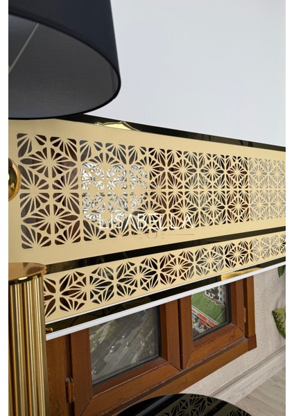 Eliteline – Gold Ara Renkli Lüks Lazer Stor Perde modelleri