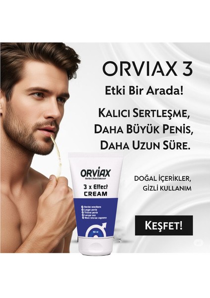 Orvıax Cream Erkeklere Gecikmeye Sertleşmeye Büyütmeye Üç Etkili Mucize Krem + Orviax 30LU Kapsüller fiyatları