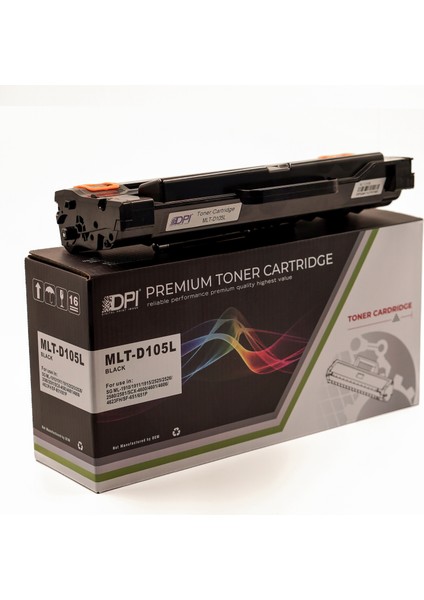 Samsung MLT‑D105L Siyah (Black) CHİPLİ Muadil Toner 1.500 Baskı