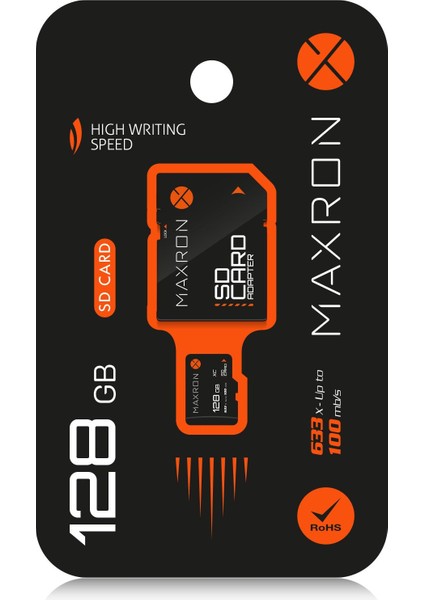 128 GB Hafıza Kartı Adaptör Dahil Up To 100 Mb/s