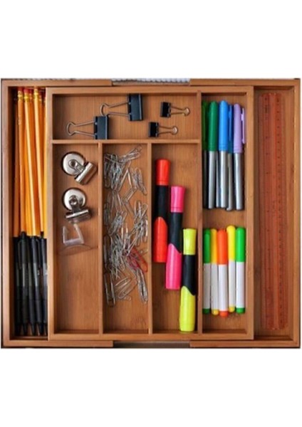 Kahverengi Bambu Çekmece Içi Kaşıklık, Düzenleyici ve Şık Tasarım modelleri