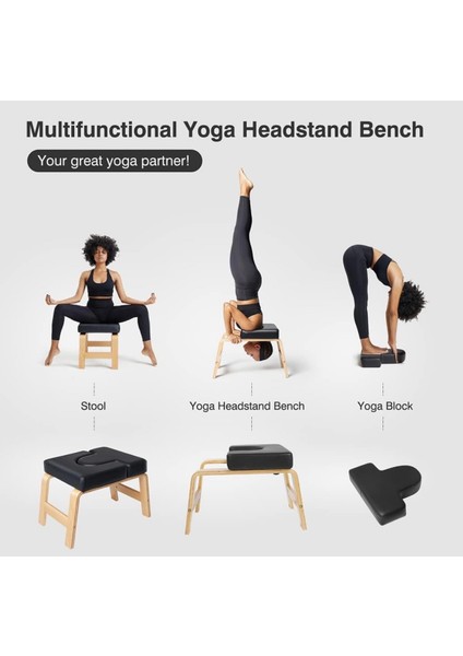Ahşap Yoga Sehpası Ters Duruş Bench Inversiyon Baş Standı Sandalyesi | Sırt & Boyun Ağrısına ve Kan Dolaşımına Yardımcı modelleri