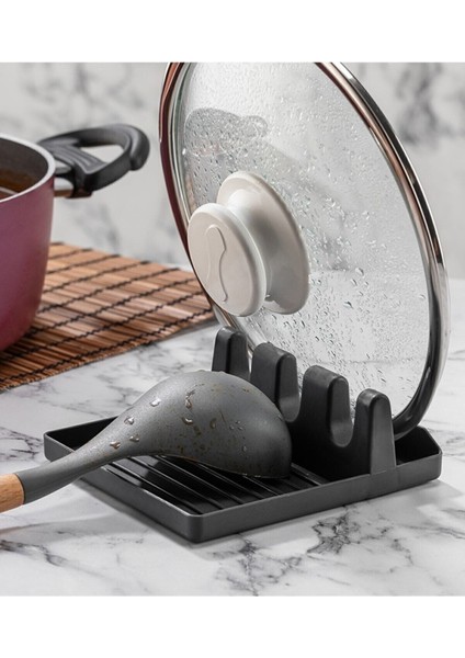 Gri Çok Amaçlı Tabağı ve Kaşığı Tutucu, Stand ve Düzenleyici fiyatları