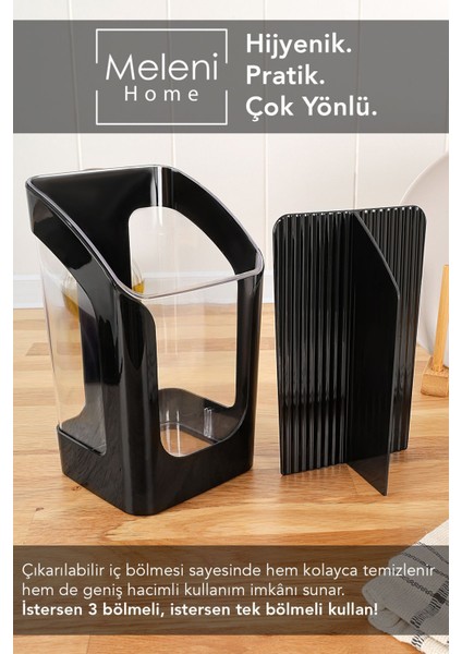 3 Bölmeli Tezgah Üstü Kaşıklık, Çıkarılabilir Bölmeli Bıçak ve Kaşık Standı fiyatları