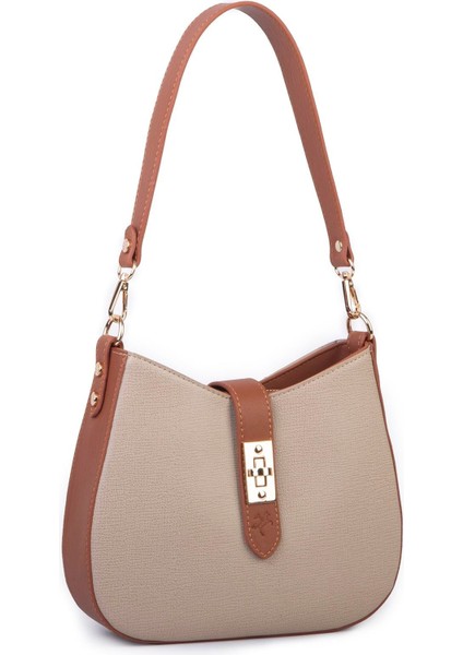 Kadın Oval Omuz ve Çapraz Çanta Kum Taba Liza fiyatları