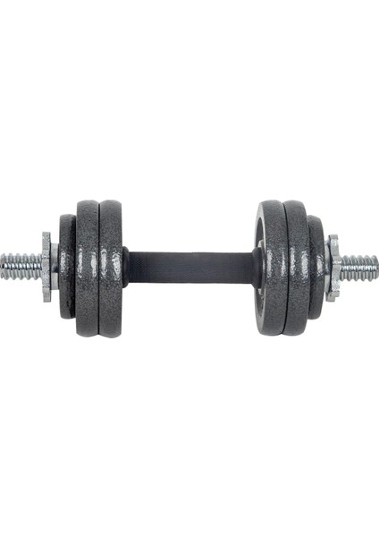 15 kg Döküm Ayarlanabilir Dambıl Seti (12 kg Plaka + 2×35 cm Bar + 4 Spinlock) Siyah modelleri
